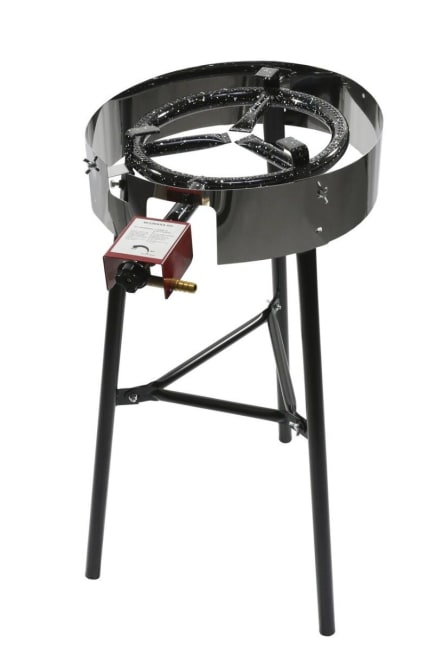 Gass steke grill på stativ