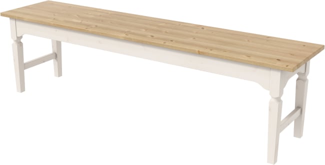 saga langbenk, antikk hvit