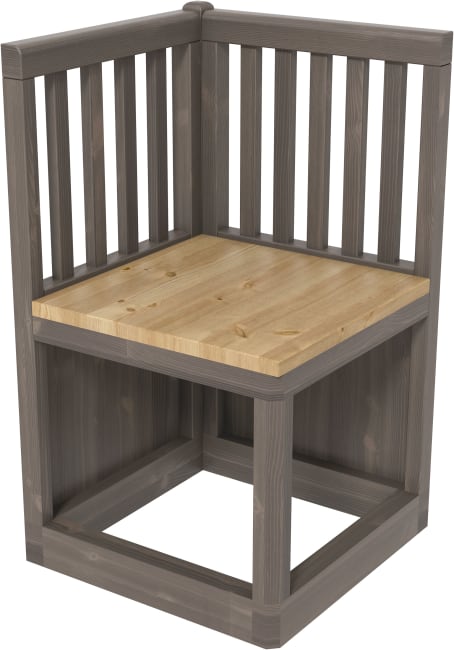 saga slagbenk hjørne modul,antikk grå