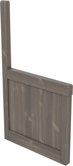 saga ende avslutning lav - høyre, antikk grå