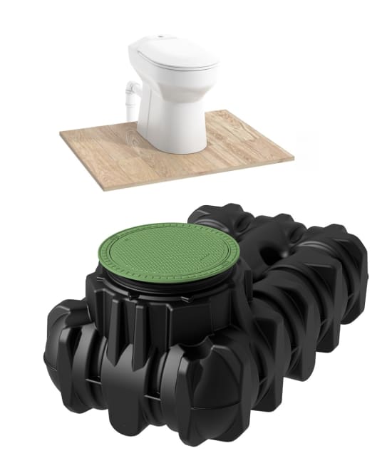 Aqua Green vakumtoalett med tank