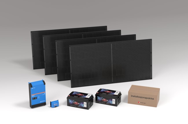 Solcelle kraftpakke 230V 2,4kW Lithium Ultra 7,6kWt
