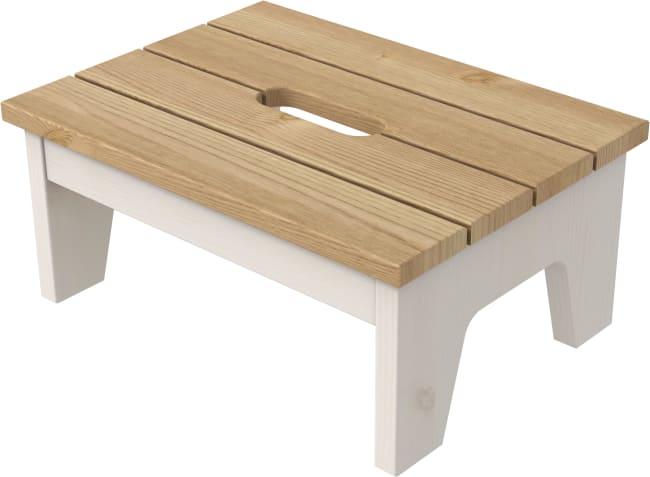 saga fotskammel antikk hvit