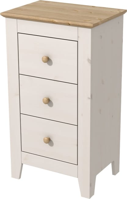 saga kommode med 5 skuffer, kalkhvit