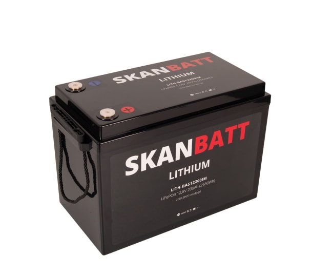 SKANBATT Lithium Batteri 12V 200AH 200A BMS