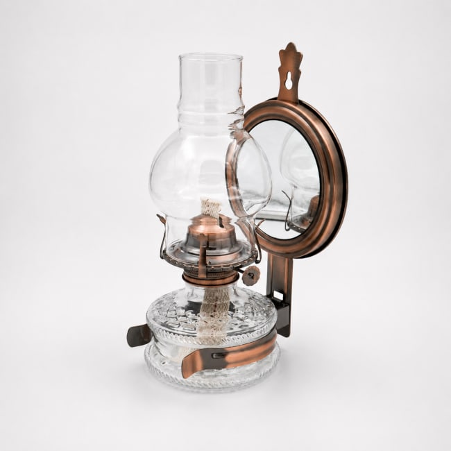 Parafinlampe rustikk vegglampe m/oppheng