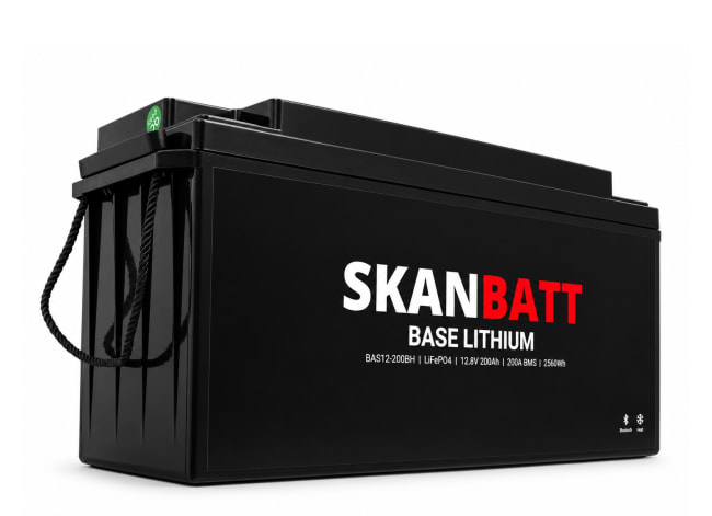 Skanbatt Base Lithium 12V 200Ah Bluetooth Heat