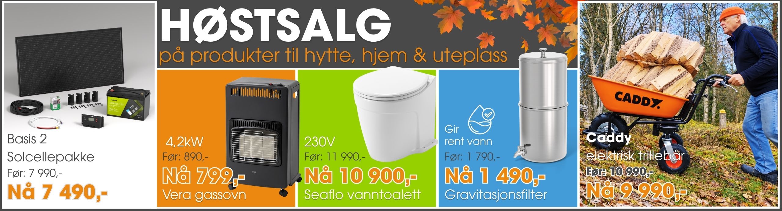 HØSTSALG - på produkter til hytte, hjem & uteplass!