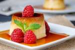 flan with raspberries | Classpop Shot