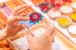 NYC - making color mosaic globe glass Shot