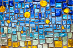 NYC - blue and yellow mosaic pieces Shot