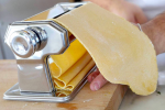 Charlotte - preparing pasta dough Shot