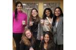 Boston - a group of women holding candles in art class Shot