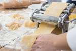 Making fresh pasta dough Shot