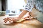 Kneading pasta dough Shot