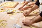 Hand-shaping pasta Shot