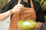 Squeezing lime for guacamole Shot