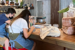 Los Angeles - a couple in pottery class Shot