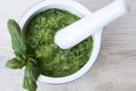 pesto sauce in a mortar and pestle | Classpop Shot