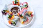 vegetable spring rolls with peanut sauce | Classpop Shot