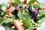 apple and feta salad with greens and almonds | Classpop Shot