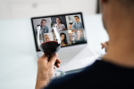 person taking a virtual wine tasting class | Classpop Shot