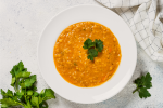 Red lentil soup with cilantro Canva | Classpop Shot