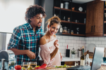 couple taking an online cooking class at home | Classpop Shot