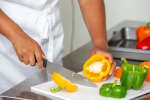 chef cutting bell peppers | Classpop Shot