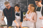 Atlanta - group laughing cooking Shot