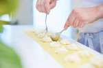 chef filling scratch made ravioli with ricotta | Classpop Shot