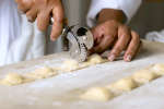 chef making homemade ravioli with ricotta and corn | Classpop Shot