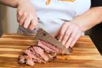 chef slicing flank steak | Classpop Shot