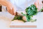 chef chopping cilantro | Classpop Shot