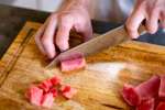 person slicing ahi tuna | Classpop Shot