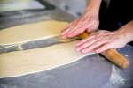 rolling out flatbread dough | Classpop Shot