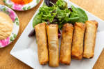 vegetable spring rolls with dips | Classpop Shot