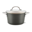 Ayesha Curry 4.5-Quart Hard Anodized Nonstick Saucepot with Lid 4