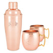 Twine Hammered Copper Bar Set 2