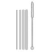 Harold Import Co. Stainless Steel Cocktail Straw with Brush, Set of 4