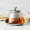 Bonjour Voyager Glass Teapot with Stainless Steel Infuser Silver
