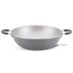 Rachael Ray Create Delicious Enameled Aluminum 14.25-Inch Wok Gray