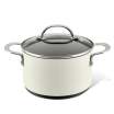 Anolon Achieve 4-Qt Hard Anodized Nonstick Saucepot With Lid Cream