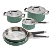 Zwilling Pure 8-Piece Stainless Steel Cookware Set Green