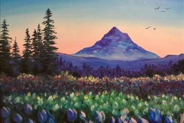Mountains and Tulips
