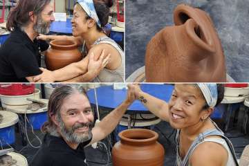 Hug & Create: Craft Your Custom Pottery Together