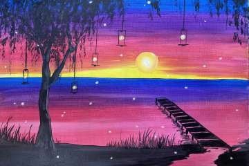 Lakeside Sunset Glow