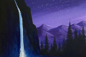 Glowing Waterfall Serenity