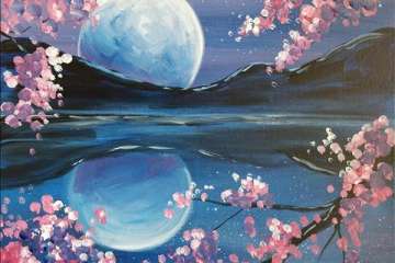 Cherry Blossom Water Reflections