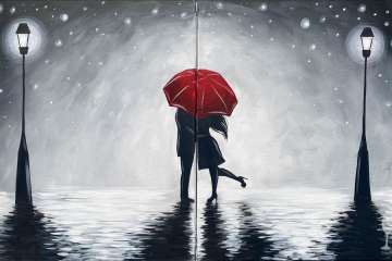 Rainy Romance Kiss - Pasadena